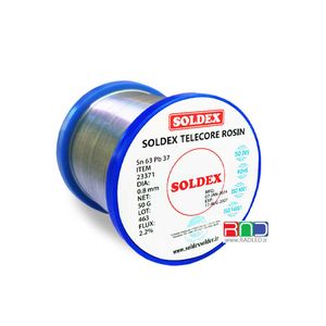 سیم لحیم 50 گرمی سولدکس 0.8 میلی Soldex