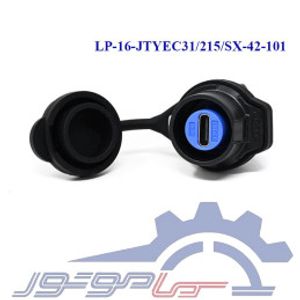 کانکتور TYPEC مادگی پنلی بدون فلنج ضد آب مدل LP-16-J/TYPEC31/215/SX-42-101