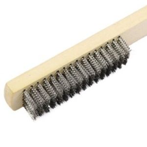 فرچه سیمی استیل دسته چوبی