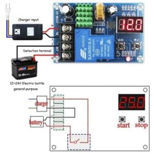 ماژول کنترل شارژ باتری دیجیتال 6 الی 60 ولت مدل XH-M604