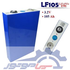 باتری لیتیوم فسفات LF105Ah برند EVE ولتاژ 3.2V ظرفیت 105Ah