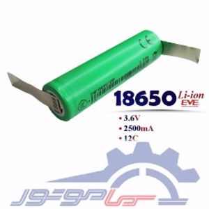 باتری لیتیوم 18650ظرفیت 2500mAh دارای نیکل اتصال سری