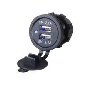 شارژر USB خودرویی روپنلی گرد QC3.0 با دو خروجی فست شارژ
