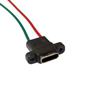 کانکتور مادگی USB 3.1 Type-c دو سیم