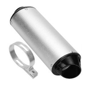 اگزوز صدا خفه کن موتور سایز ورودی 28mm رنگ مشکی و نقره ای