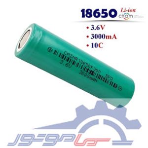 باتری لیتیوم 18650 جریان 3000 میلی آمپر 10C برند CHAM