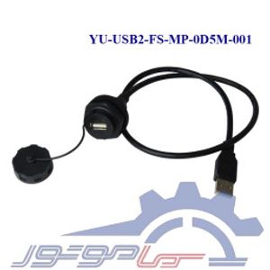 کانکتور USB2 پنلی ضدآب CNLINKO مدل YU-USB2-FS-MP-0D5M-001 دارای کابل 0.5متری