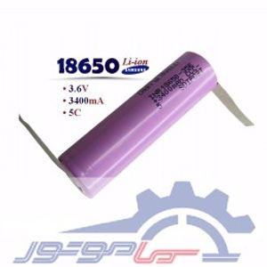 باتری لیتیوم 18650ظرفیت 3400mAh دارای نیکل اتصال سری