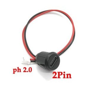 کانکتور مادگی Type-c پنلی 2 پین سیم دار فشاری ضد آب