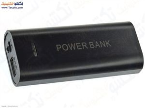 کیس پاور بانک 2 باتری مشکی