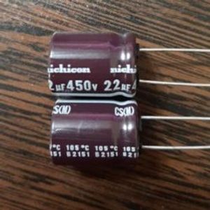 nichicon 450V 22uF – خازن 450 ولت 22 میکرو فاراد سری CS