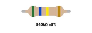 RESISTOR 1/4W 560K %5