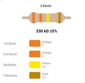 RESISTOR 1/4W 330K %5
