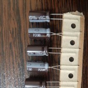 nichicon 16V 330uF - خازن الکترولیت، 16 ولت 330 میکروفاراد سری PJ