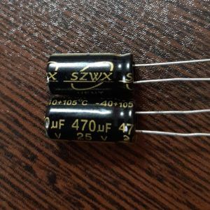 SZWX 25V 470uF – خازن الکترولیت، 25 ولت، 470 میکروفاراد