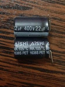 AiSHi 400V 22uF - خازن الکترولیت، 400 ولت، 22 میکروفاراد