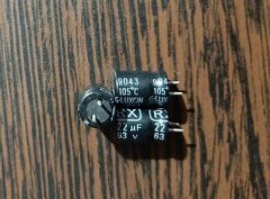 RX 63V 22uF Bipolar - خازن 22 میکرو فاراد 63 ولت (بدون پلاریته)