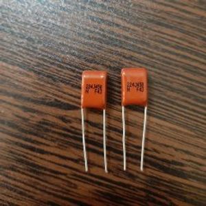 NISTRONICS 450V 220nF - خازن پلی استر 450 ولت 220 نانو فاراد