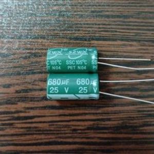 SZWX 25V 680uF – خازن الکترولیت 25 ولت 680 میکرو فاراد