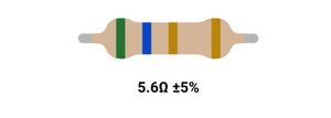 RESISTOR 1/4W 5.6R %5