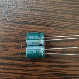 TAICON 100V 22uF – خازن 100 ولت 22 میکروفاراد سری PW