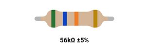 RESISTOR 2W 56K %5 – مقاومت 2 وات 56 کیلواهم 5% کربنی