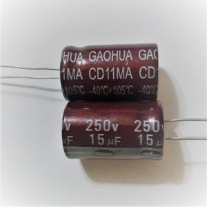 GAOHUA 250V 15uF – خازن الکترولیت، 250 ولت، 15 میکروفاراد