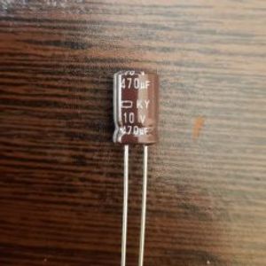Nippon 10V 470uF - خازن الکترولیت، 10 ولت، 470 میکروفاراد، نیپون، سری KY