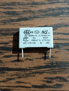 MKP 275VAC 68nF - خازن 68 نانو فاراد 275 ولت AC