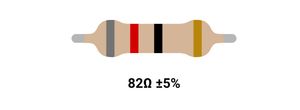 RESISTOR 2W 82R %5 – مقاومت 2 وات، 82 اهم، 5% کربنی