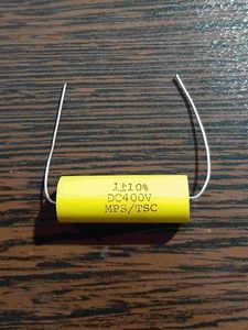 خازن اکسیال کاغذی 1 میکروفاراد 400 ولت (1uf 400v AXIAL)