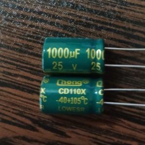 Chong 25V 1000uF - خازن الکترولیت 25 ولت 1000 میکرو فاراد