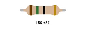 RESISTOR 2W 15R %5 – مقاومت 2 وات 15 اهم 5% کربنی