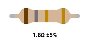 RESISTOR 2W 1.8R %5 – مقاومت 2 وات 1.8 اهم 5% کربنی