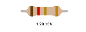 RESISTOR 2W 1.2R %5 – مقاومت 2 وات، 1.2 اهم، 5% کربنی