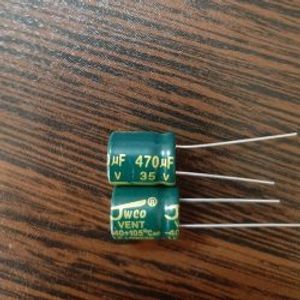 JWCO 35V 470uF - خازن الکترولیت 35 ولت 470 میکرو فاراد سری LF