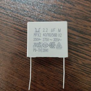 MKP 275VAC 2.2uF - خازن MKP، ظرفیت 2.2 میکروفاراد، 275 ولت AC