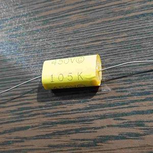 خازن اکسیال 1 میکرو فاراد 450 ولت (1uf 450v)