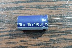 AiSHi 35V 470uF - خازن الکترولیت، 35 ولت، 470 میکروفاراد