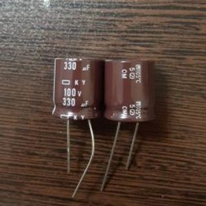 Nippon 100V 330uF - خازن الکترولیت، 100 ولت، 330 میکروفاراد، نیپون، سری KY