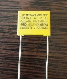 MKP 275VAC 100nF - خازن 100 نانوفاراد 275 ولت MKP AC