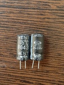JENPO 330uF 25V - خازن الکترولیت، 330 میکروفاراد، 25 ولت