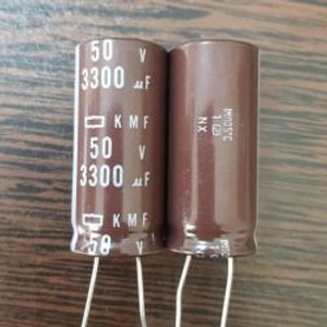 Nippon 50V 3300uF - خازن الکترولیت، 50 ولت، 3300 میکروفاراد، نیپون، سری KMF