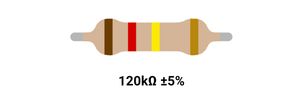 RESISTOR 2W 120K %5 – مقاومت 2 وات، 120 کیلواهم، 5% کربنی