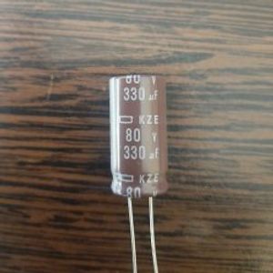 NIPPON 80V 330uF - خازن 80 ولت 330 میکرو فاراد سری KZE