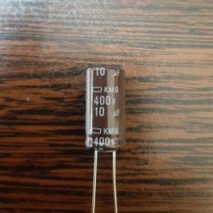 Nippon 400V 10uF – خازن ژاپنی 10 میکرو فاراد 400 ولت سری KMG