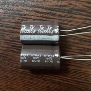 TK 35V 2200uF - خازن الکترولیت، 35 ولت، 2200 میکروفاراد، سری UTWKZ