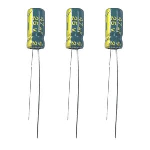 خازن الکترولیتی بشکه ای 47uf میکرو فاراد 25V ولت برند JWCO GREEN