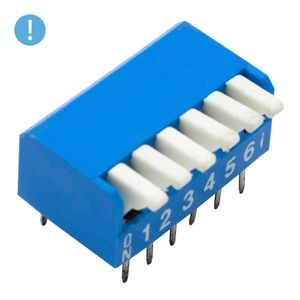 دیپ سوئیچ 6 تایی پیانویی (OXO) DPL-06