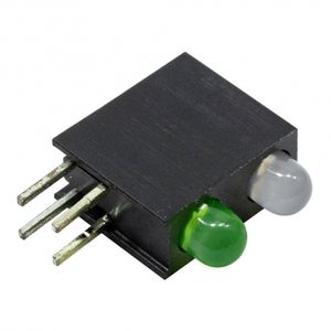 LED قابدار دوبل سبز-نارنجی رایت 3mm